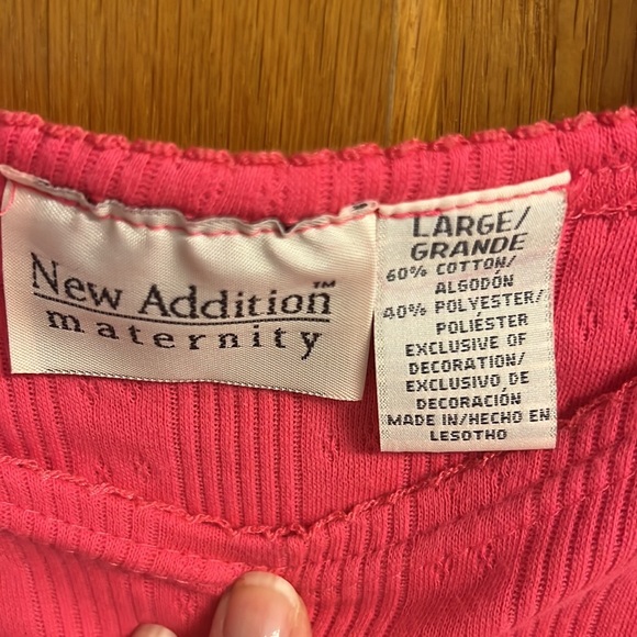 Large Rose color maternity top - Picture 3 of 3